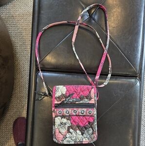 Vera Bradley Mocha Rouge Mini Hipster Crossbody Bag